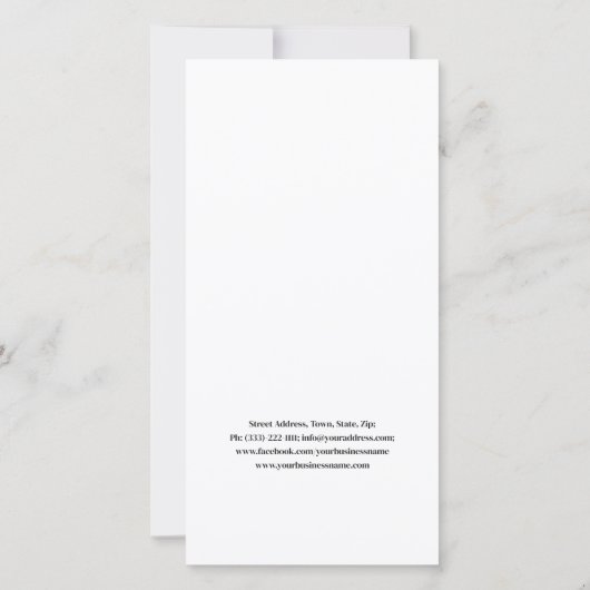 アイブロアフターシンプルケア白はっきりしたレタリング サンキューカード (裏面)