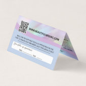 アイブロウマイクロブレイディングブロウアフターケア&アポイントメント  名刺 (裏面)