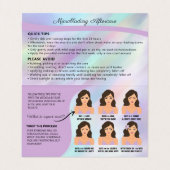 アイブロウマイクロブレイディングブロウアフターケア&アポイントメント 名刺 (内部フラット)