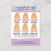 アイブロウマイクロブレイディングブロウアフターケア&アポイントメント  名刺 (裏面)