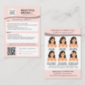 アイブロウマイクロブレーディングアフターケア&アポイントメント 名刺 (正面/裏面)