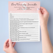 アイブロウワックスおよびカラーリングの施術に関する同意書 チラシ (手)
