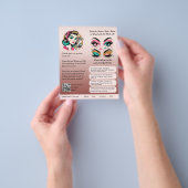 ⭐️アイブロシェーピングフライヤーテンプレート赤面ほこりっぽいピンク チラシ (手)