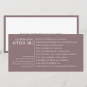 アイブロマイクロブラディングアフターケアシルバーピンク サンキューカード (正面/裏面)