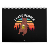 アイヘイトピープルキャンピンおもしろいグアウトドア カレンダー (カバー)