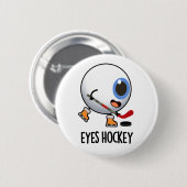 アイホッケーおもしろいアイスホッケースポーツパン 缶バッジ (正面&裏面)