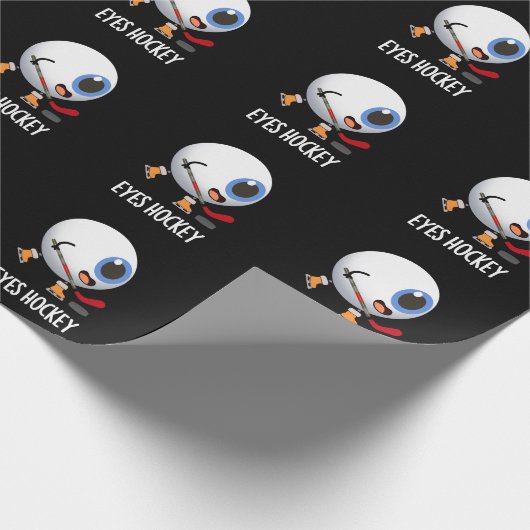 アイホッケーおもしろいアイスホッケースポーツプンダークBG ラッピングペーパー (角)