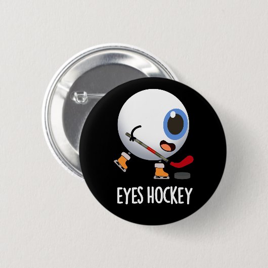 アイホッケーおもしろいアイスホッケースポーツプンダークBG 缶バッジ (正面&裏面)