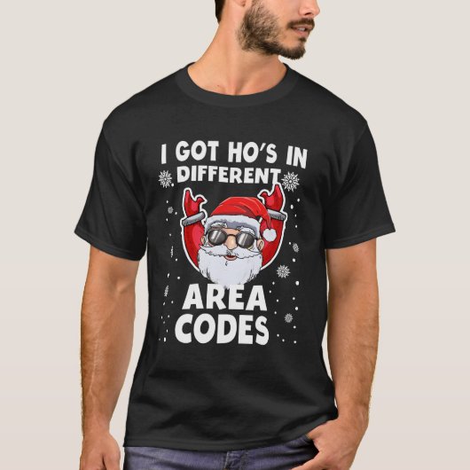 アイホ得ーがエリアコー違うドサンタ Tシャツ (正面)