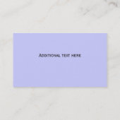 アイボリーおよびラベンダーの乳母のカスタムな名刺 名刺 (裏面)