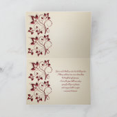 アイボリーおよびClaretのサンキューカード サンキューカード (内部)