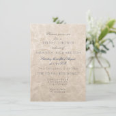 アイボリーくしゃくしゃになったカードクラフトブライダルシャワーパーティー 招待状 (スタンド正面)