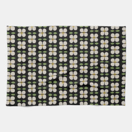 アイボリーつる植物エレガント – 植物茶タオル キッチンタオル