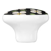 アイボリーつる植物-フローラセラミックノブ セラミックノブ (側面)