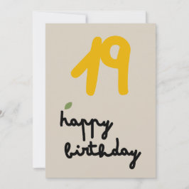 アイボリーつる植物-誕生日フローラ招待状カード シーズンカード