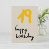 アイボリーつる植物-誕生日フローラ招待状カード シーズンカード (スタンド正面)