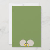 アイボリーつる植物-誕生日フローラ招待状カード シーズンカード (裏面)