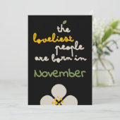 アイボリーつる植物-誕生日フローラ招待状カード シーズンカード (スタンド正面)