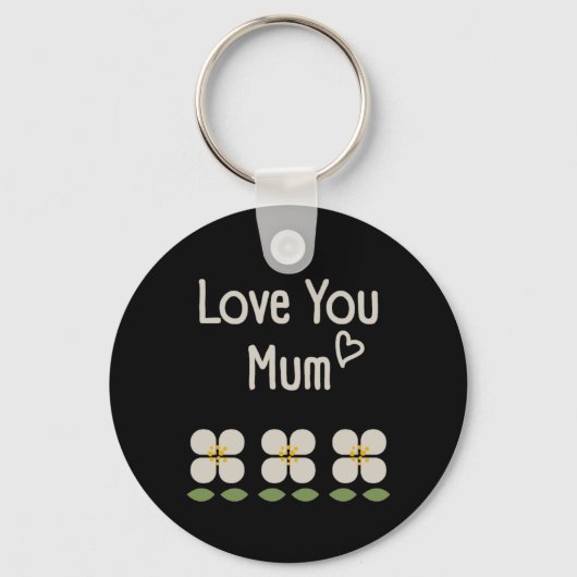 アイボリーつる植物- Botanical Key Ring Mother's Day キーホルダー (正面)