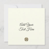 アイボリーとエレガント金ゴールドルックフォーリーフクローバー (裏面)