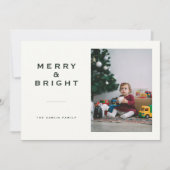 アイボリーとグリーンの優しい雰囲気の家族写真 シーズンカード (正面)