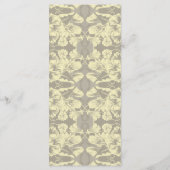 アイボリーとグレーのフローラ結婚のメニュー メニュー (裏面)