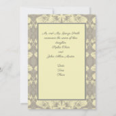 アイボリーとグレーのフローラ結婚式招待状 招待状 (裏面)