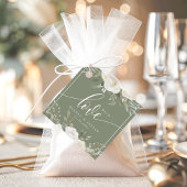 アイボリーとセージエレガントフローラ結婚ズ フェイバータグ