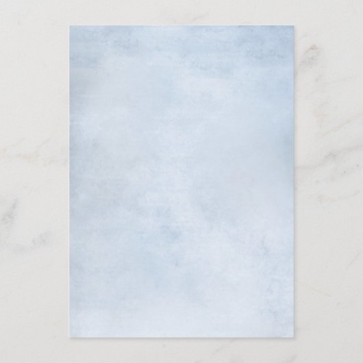 アイボリーとダスティーブルーのひまわりとシャクヤクのウェディング詳細 エンクロージャーカード (裏面)