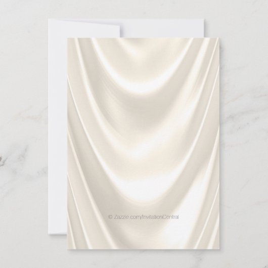 アイボリーとピンククロスファースト・コミュニオンサテン 招待状 (裏面)