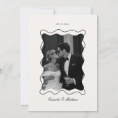 アイボリーとブラックの結婚式  招待状 (裏面)