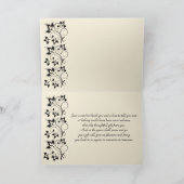 アイボリーとブラックの花柄のサンキューカード（代替） サンキューカード (内部)