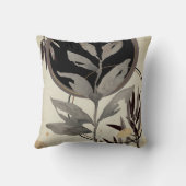 アイボリーとブラックゼンウォーター葉カラー クッション (裏面)