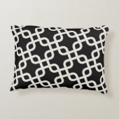 アイボリーとブラックパターン アクセントクッション (裏面)