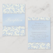 アイボリーとブルーダマスクのエンクロージャカード エンクロージャーカード (正面/裏面)