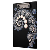 アイボリーとブルーパールスパイラルクリップボード クリップボード (左)