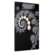 アイボリーとブルーパールスパイラルクリップボード クリップボード (右)