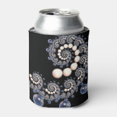 アイボリーとブルーパールスパイラルクーラーボックス 缶クーラー (缶正面)