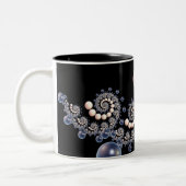 アイボリーとブルーパールスパイラルツートンマグ ツートーンマグカップ (左)