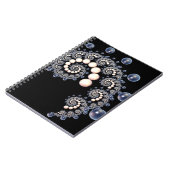 アイボリーとブルーパールスパイラルノート ノートブック (左側)