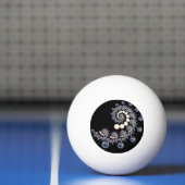 アイボリーとブルーパールスパイラルピンポンボール 卓球ボール (ネット)