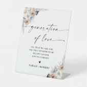 アイボリーとブルーボホ世代のラブサイン 台座サイン (正面)