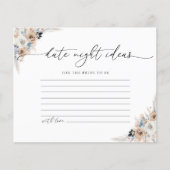 アイボリーとブルーボーフローラデート夜アイディアカード (正面)