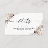 アイボリーとブルーボーフローラ詳細カード エンクロージャーカード (正面)