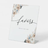 アイボリーとブルーボーホウィズサイン 台座サイン (正面)