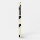 アイボリーとホットピンクの波状ストライプ波形 Case-Mate iPhoneケース (裏面/左)