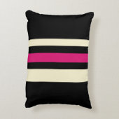 アイボリーとホットピンクストライプ色 アクセントクッション (裏面(縦))