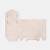 アイボリーとホワイトのグリージェ 歪んだダマスク フェイバーボックス (折り畳みなし)