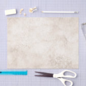 アイボリーとホワイトヴィンテージダマスク 薄葉紙 (クラフト)