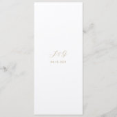 アイボリーと伝統的金ゴールドエレガントな結婚式 メニュー (裏面)